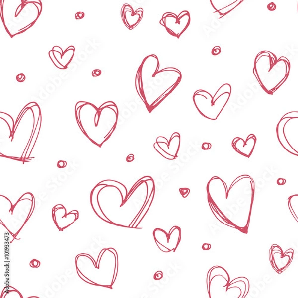 Fototapeta Seamless heart pattern