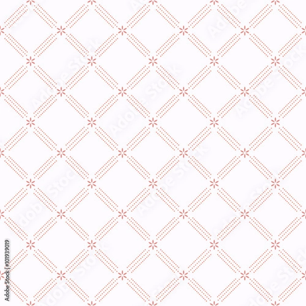 Obraz Geometric repeating light ornament with diagonal dots. Seamless abstract modern pattern