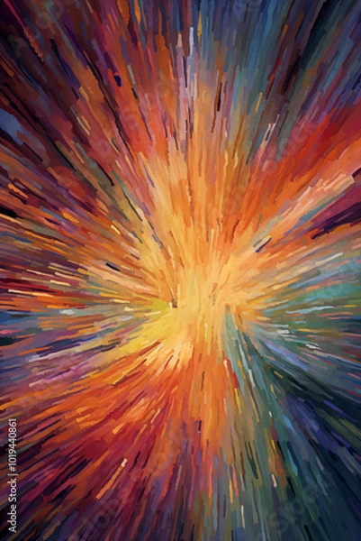 Obraz fractal burst background