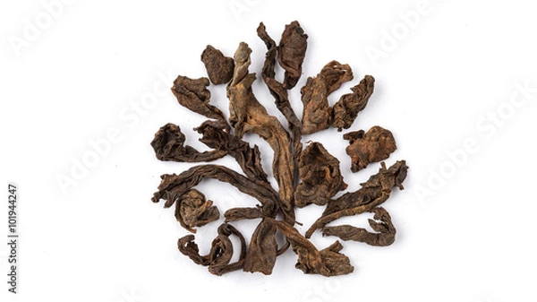Obraz 
black tea on a white background