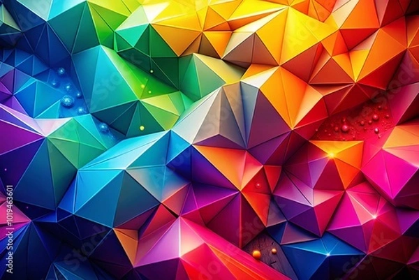 Obraz Vibrant Abstract Background for YouTube Banner with Geometric Shapes and Colorful Gradients