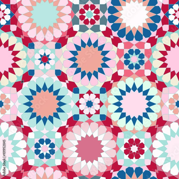 Fototapeta Oriental seamless islamc mosaic pattern