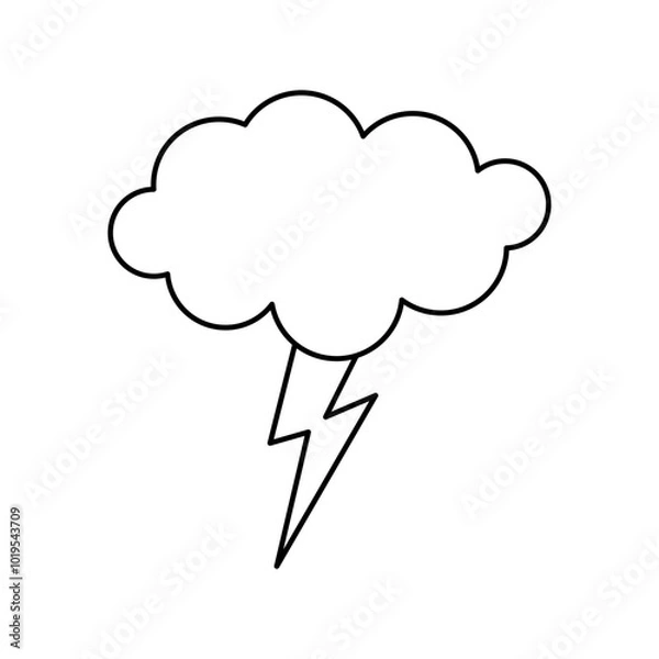 Fototapeta cloud with lightning