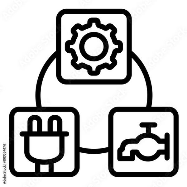 Fototapeta Mep Systems Icon