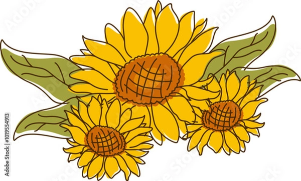 Obraz Abstract Line Sunflower