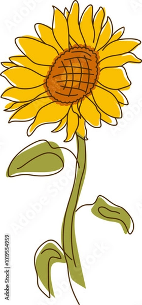 Obraz Abstract Line Sunflower