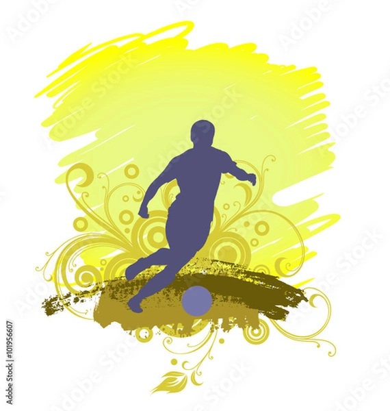 Fototapeta Soccer Player Silhouette 