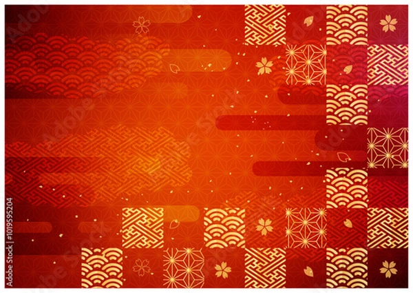 Obraz 金箔和柄背景