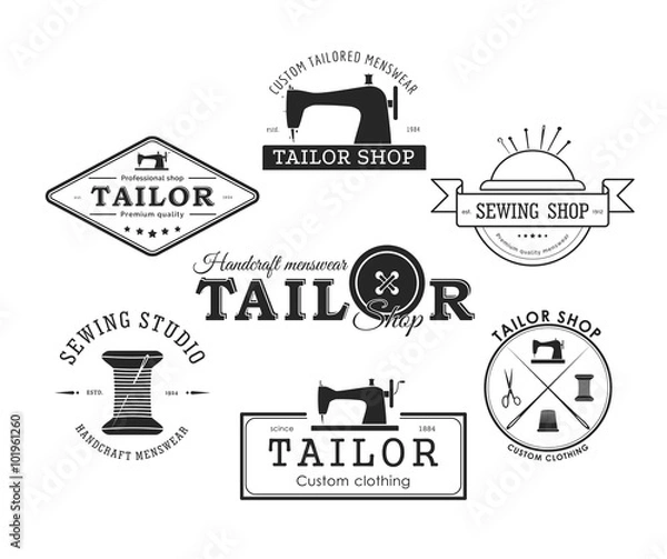 Obraz Set fo tailor badge and labes