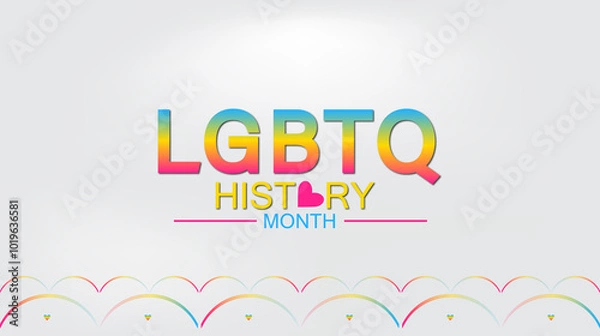 Fototapeta Visual representation of LGBTQ History Month, highlighting vibrant colors and symbols that honor LGBTQ contributions and culture
