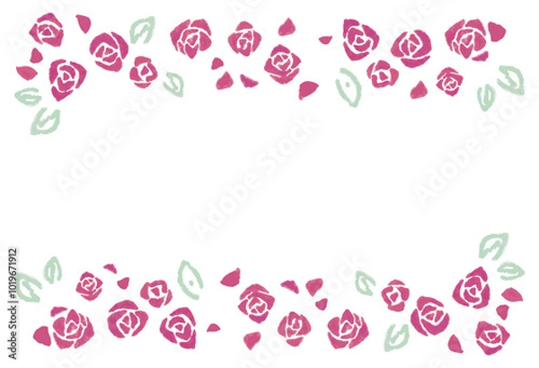 Obraz 水彩風　バラのメッセージカード