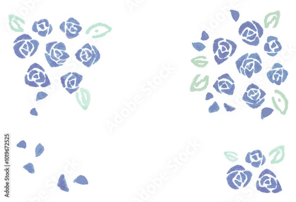 Obraz 水彩風　バラのメッセージカード