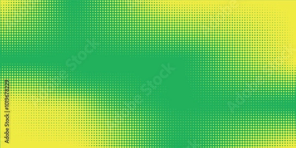 Fototapeta Dots halftone yellow green color pattern gradient texture background.