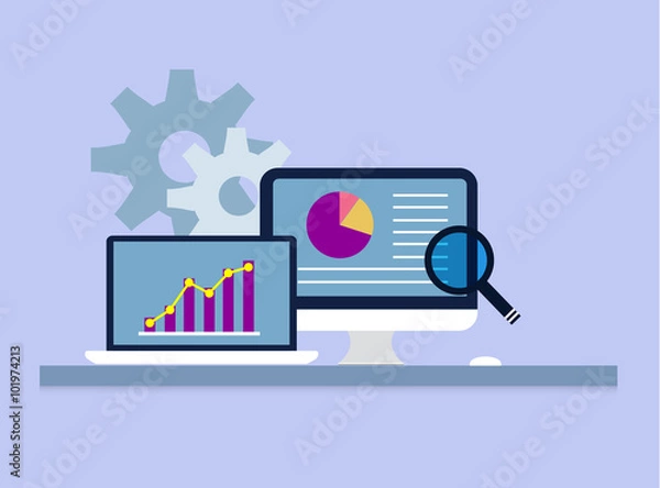 Obraz Flat design of SEO
