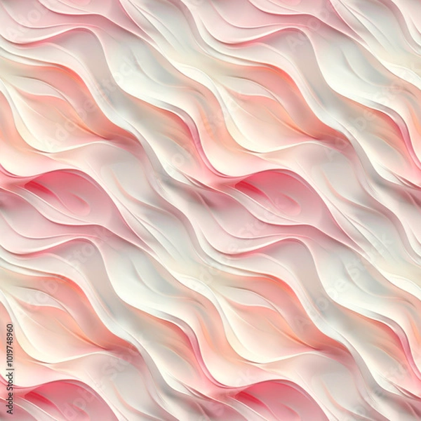 Obraz Geometric abstract pattern with intersecting diagonal lines and layered gradients in vibrant turquoise and blue tones. Seamless background