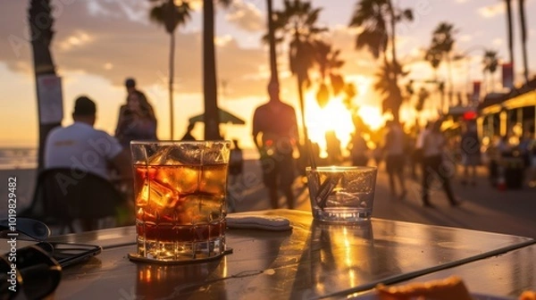 Obraz Sunset Beach Drink