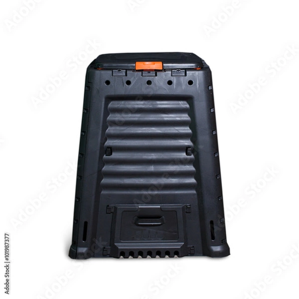 Obraz Compost Bin on White Background