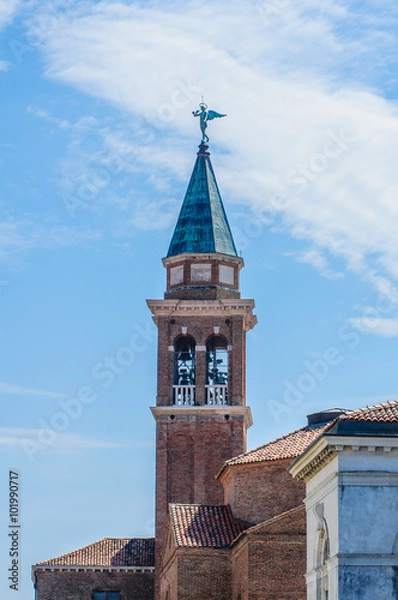 Fototapeta Architecture details of ancient church in Chioggia