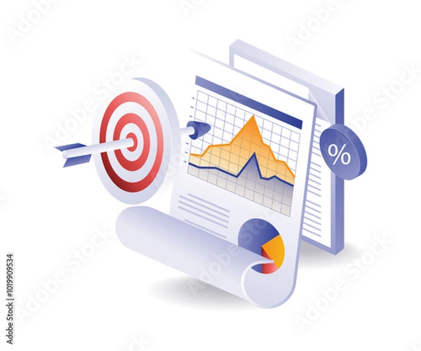 Fototapeta Business analyst data development targets