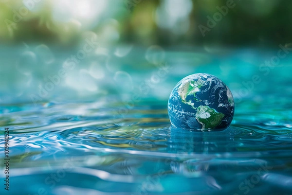 Fototapeta Beautiful greeting card with holiday composition for world environment day