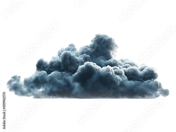 Fototapeta Dark cloud isolated transparent, Generative AI