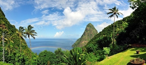 Obraz Rainbow forms by the Piton