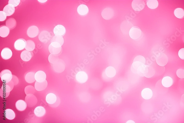Fototapeta Abstract background of light bokeh blur On pink background.	