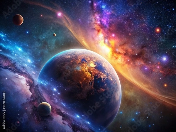 Fototapeta Vast and Mysterious Deep Space Image Capturing the Beauty of the Universe's Dark Cosmos