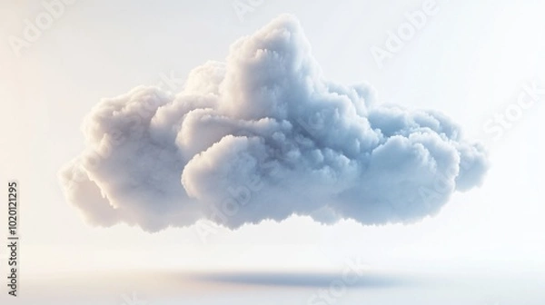 Fototapeta Elegant 3D Rendering of a Stylized Smooth Cloud