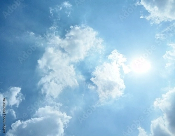 Obraz Sun on cloudy sky