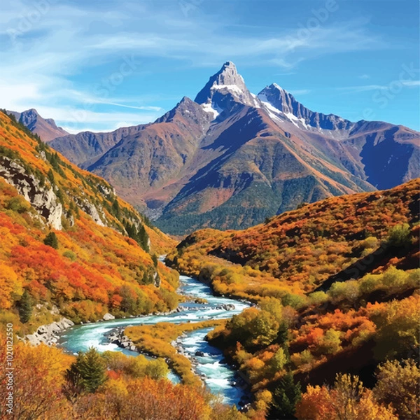 Obraz autumn in the mountains