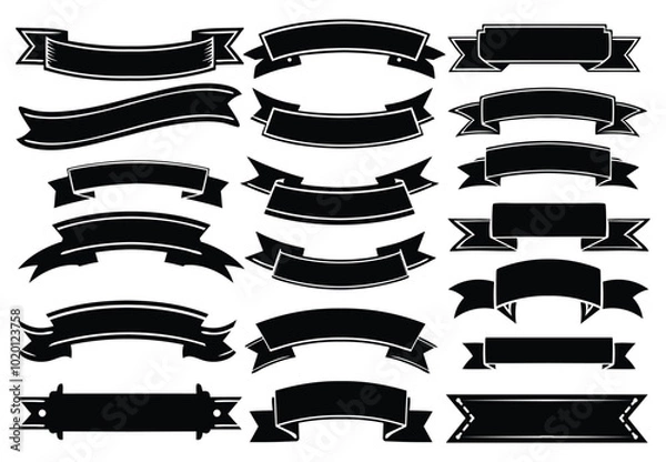 Fototapeta Ribbon Banner Vector Set