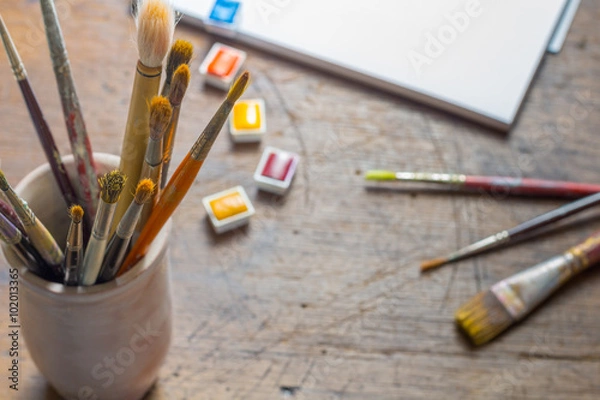 Obraz paintbrushes and paint