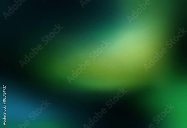 Fototapeta An abstract design with a grainy, dark green gradient background.