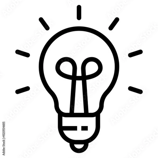 Fototapeta Lightbulb Icon For Design Element