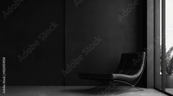 Fototapeta A black texture with soft and matte qualities, minimalistic style