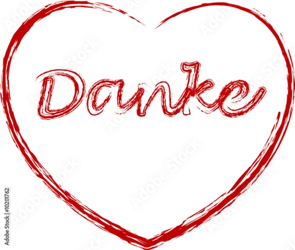 Obraz Danke Herz-Weiß