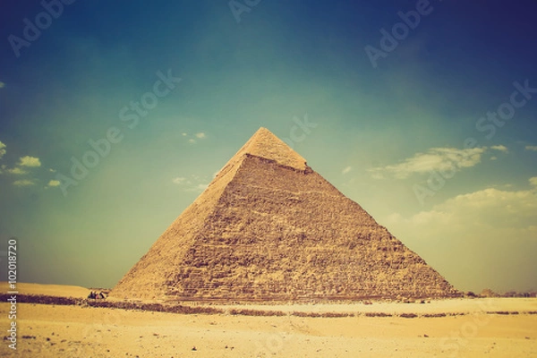 Fototapeta Widok na piramidy w Gizie. Egipt. Kair.