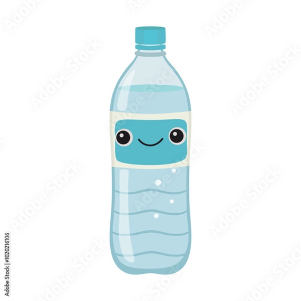 Fototapeta Cute bottle with smiling face