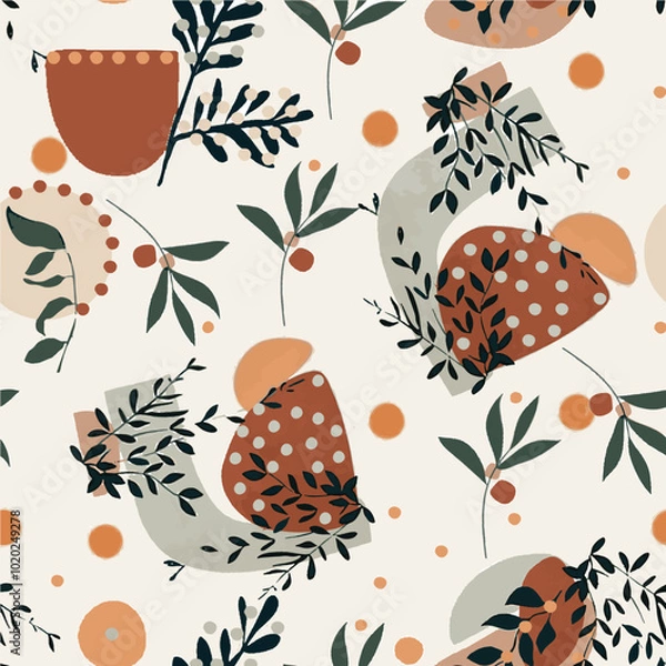 Fototapeta flower patterns in nature continuous pattern colorful trend crispy flower designs