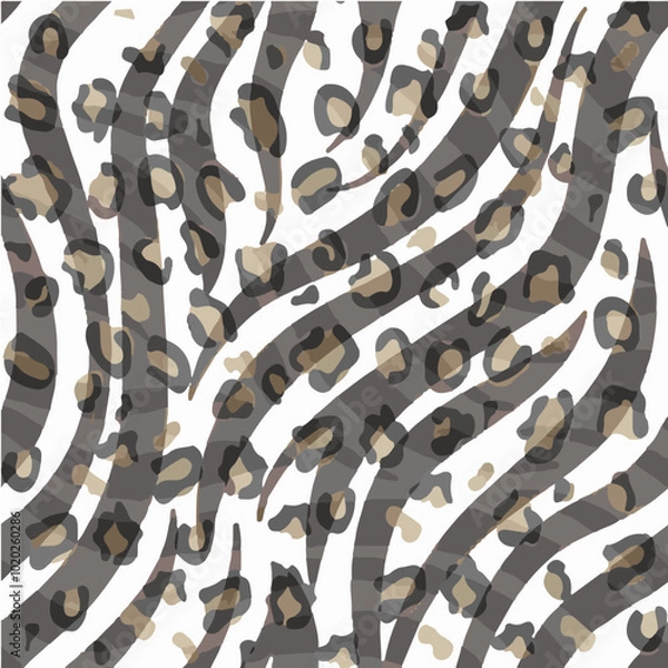 Fototapeta WILD ANIMAL PATTERN VECTOR DESIGNS CARPET FABRIC TEXTILE VECTOR PATTERN