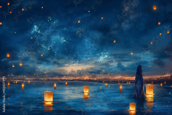 Fototapeta tarry Lantern Night