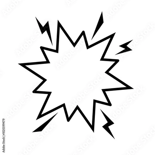 Obraz Explosion cartoon effect element isolated on transparent background 