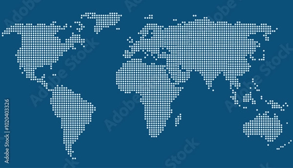 Fototapeta Dotted color world map vector
