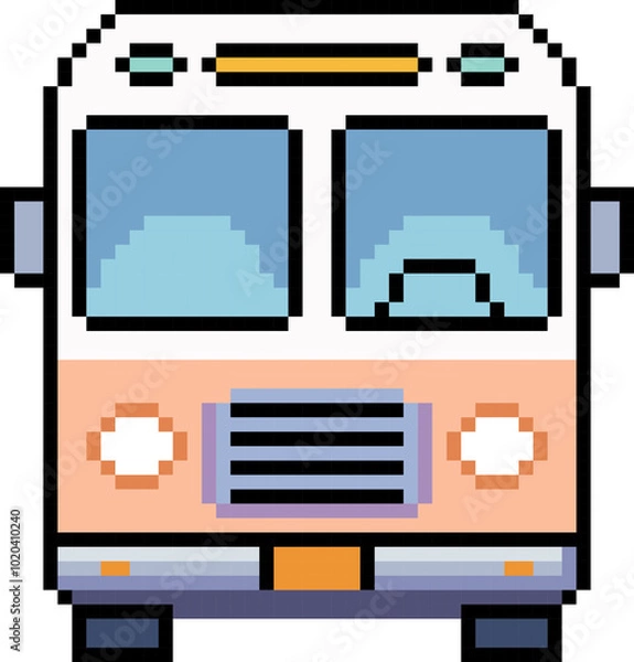 Obraz Pixelated Bus School