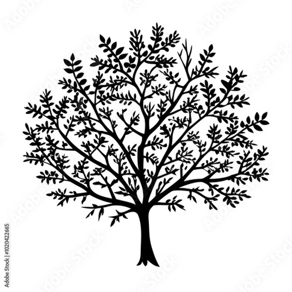 Fototapeta murraya-tree-silhouette