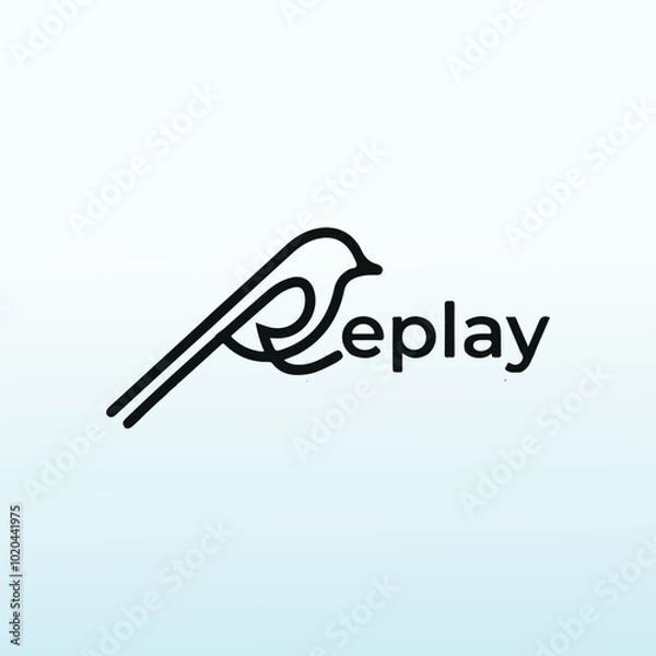 Obraz Word Replay vector logo design