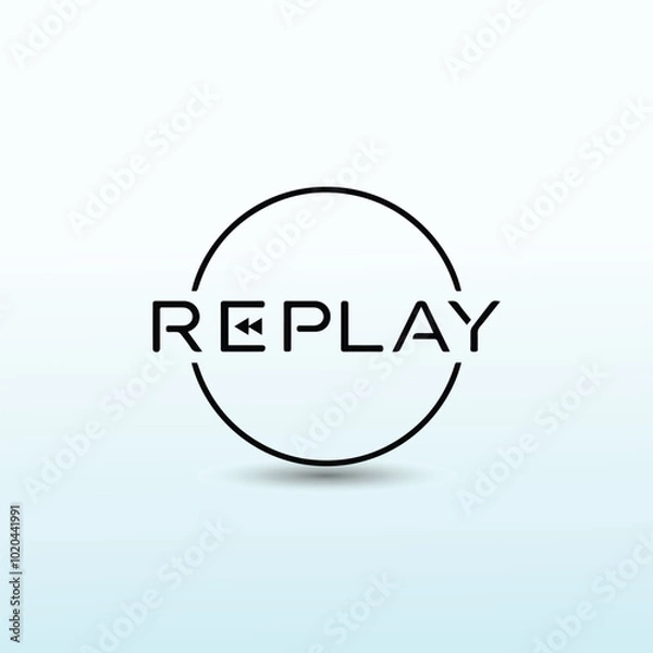 Obraz Word Replay vector logo design
