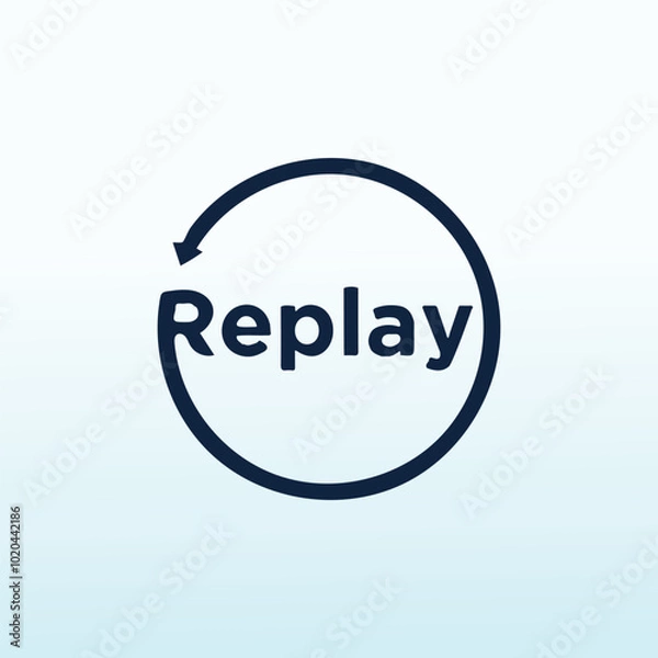 Obraz Word Replay vector logo design