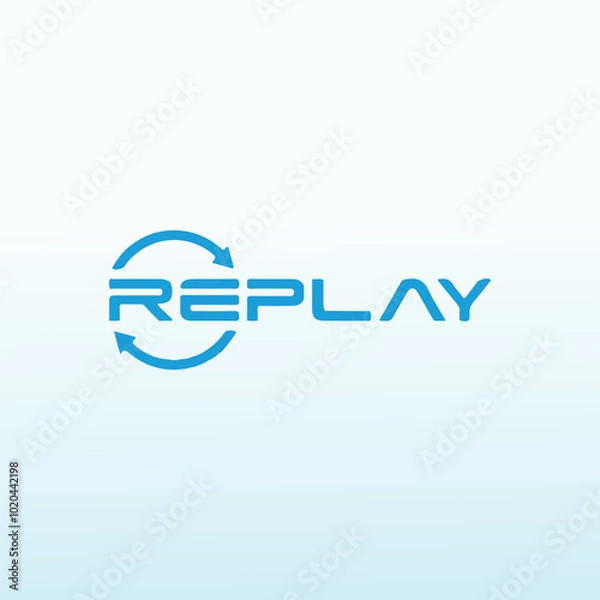 Obraz Word Replay vector logo design